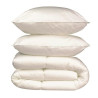 Occasion - Pack linge de lit Microfibre - 1 Couette chaude 220x240 cm + 2 Oreillers 60x60 cm blanc