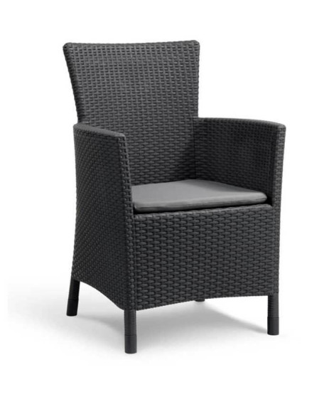 Occasion - Chaise de salle a manger de jardin Iowa - Keter - Gris - Fauteuil en résine de synthese - Design - Adulte