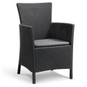 Occasion - Chaise de salle a manger de jardin Iowa - Keter - Gris - Fauteuil en résine de synthese - Design - Adulte