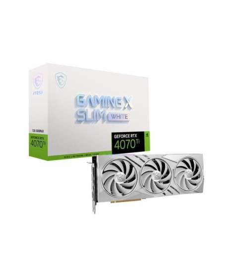 Occasion - MSI - Carte Graphique - RTX 4070 TI GAMING X SLIM WHITE 12G (912-V513-442)