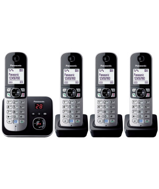 Occasion - PANASONIC - KXTG6824FRB - Téléphone numérique sans fil - Gris et noir