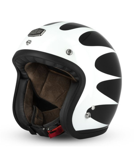 Occasion- Casque Jet Cafe Racer S250 Noir / Blanc  Brillant - Taille XL