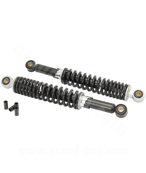 AMORTISSEURS REGLABLES ADAPT. PEUGEOT 103 NOIRS (L 310mm)