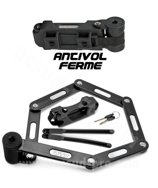 ANTIVOL VELO ARTICULE A CLE WTP GRENAT L 0.75m