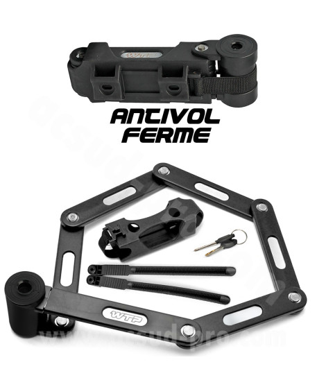 ANTIVOL VELO ARTICULE A CLE WTP GRENAT L 0.75m