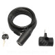 ANTIVOL VELO SPIRAL A CLE PERF Ø8mm L 1.50m  (LIVRE AVEC SUPPORT)