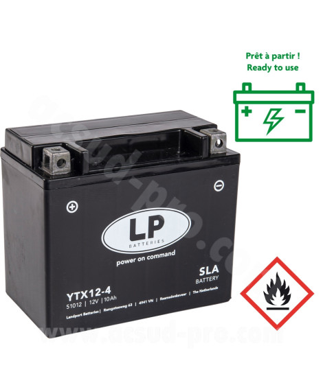 BATTERIE LANDPORT LTX12-4 12V 10A SANS ENTRETIEN SLA/TECHNOLOGIE AGM ( YTX12-BS )