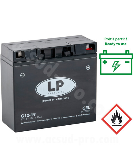 BATTERIE LANDPORT MG G12-19 21AH SANS ENTRETIEN GEL