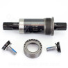 BOITIER DE PEDALIER CUVETTES AXE CARRE ACIER L 124 mm