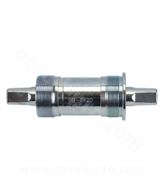 BOITIER DE PEDALIER LEADER CUVETTES ACIER L 122.5 mm