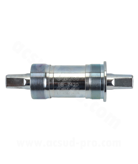 BOITIER DE PEDALIER LEADER CUVETTES ACIER L 122.5 mm