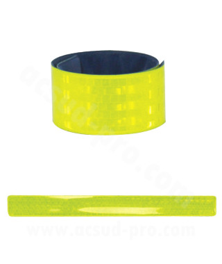 BRASSARD ENROULEUR 3x30CM  JAUNE FLUO