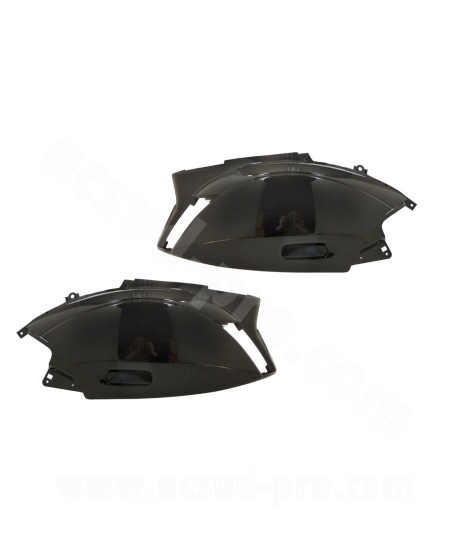 CAPOT MOTEUR DROIT ET GAUCHE ADAPT. PIAGGIO ZIP 50 2T AIR / 4T LIQUIDE H2O NOIR METAL