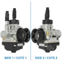 CARBURATEUR DELLORTO PHBG 21 DS (MONTAGE SOUPLE - AVEC GRAISSAGE - STARTER A CABLE) REF 2632