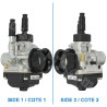 CARBURATEUR DELLORTO PHBG 21 DS (MONTAGE SOUPLE - AVEC GRAISSAGE - STARTER A CABLE) REF 2632