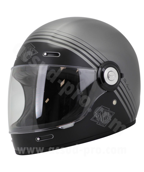 CASQUE INTEGRAL ARCHIVE VINTAGE THE LEGEND FIBRE GREY TAILLE  XL