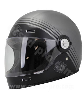 CASQUE INTEGRAL ARCHIVE VINTAGE THE LEGEND FIBRE GREY TAILLE      XS