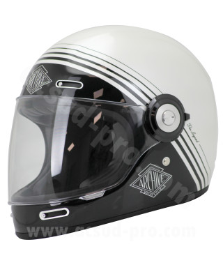 CASQUE INTEGRAL ARCHIVE VINTAGE THE LEGEND FIBRE WHITE TAILLE     S