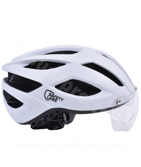 CASQUE VELO ADULTE SAFETY LABS IN-MOLD EXPEDO BLANC T.M (54-57CM)