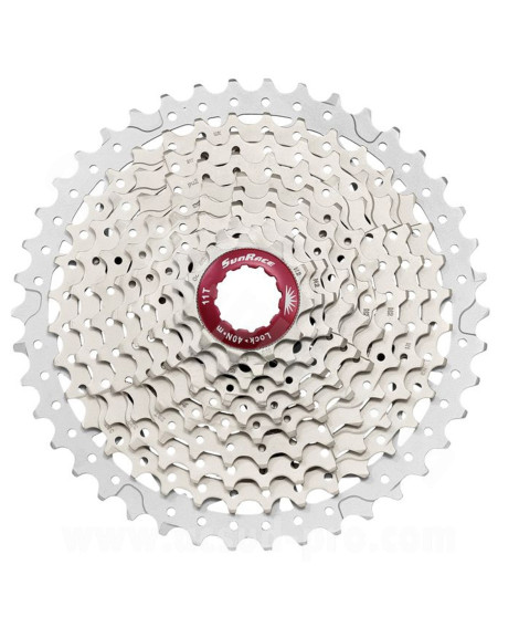 CASSETTE 10 VITESSES 11-42 SUNRACE METAL SILVER