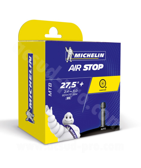CHAMBRE A AIR VELO 27.5" x 2.40 A 3.10 MICHELIN B6 SCHRADER VS 34mm 338g (60/77-584) (BOITE)
