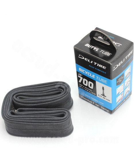 CHAMBRE A AIR VELO 700 x 32 A 40C  28 x 13/8 x 15/8  F/V 36mm DELI PRESTA
