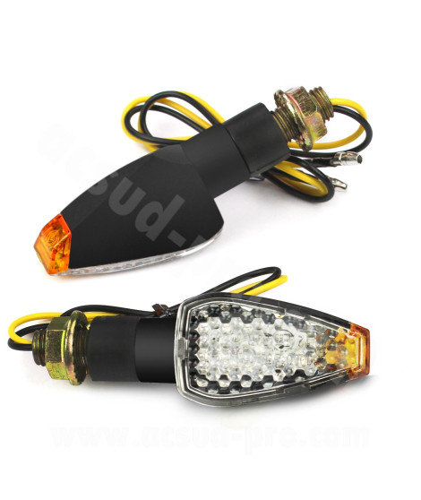 CLIGNOTANT HOMOLOGUE OPM AERO A LEDS NOIR (LA PAIRE)