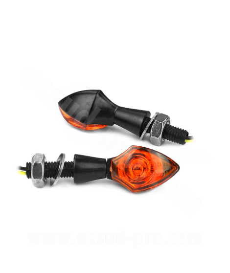 CLIGNOTANT HOMOLOGUE OPM DROPE A LEDS NOIR (LA PAIRE)