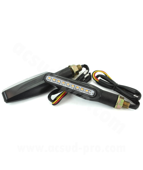 CLIGNOTANT HOMOLOGUE OPM UTAH SEQUENTIEL INDICATEUR PROGRESSIF A LEDS + FEU DE FREINAGE  (LA PAIRE)