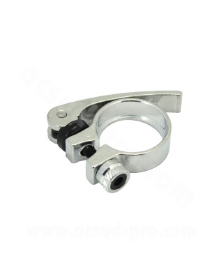 COLLIER DE TIGE SELLE VELO A BLOCAGE RAPIDE Ø34.9 COULEUR ALU