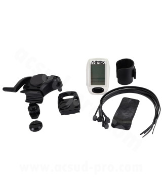 COMPTEUR SANS FIL 15 FONCTIONS BLANC