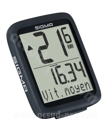COMPTEUR SIGMA  BC 8.0 WR AVEC FIL (8 FONCTIONS)