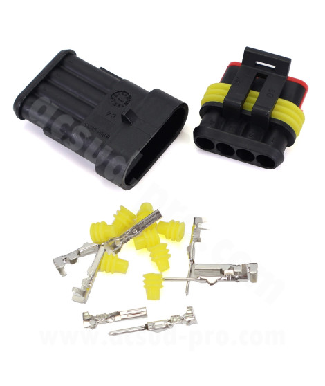 COSSE ELECTRIQUE MALE / FEMELLE (4 CONNECTION) SACHET X1PCS
