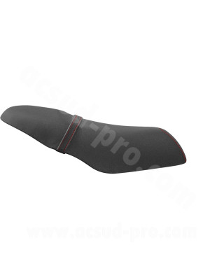 COUVRE SELLE SCOOTER ADAPT. PIAGGIO ZIP 2T H2O NOIR / COUTURE ROUGE (ANTIDERAPANT)
