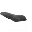 COUVRE SELLE SCOOTER ADAPT. PIAGGIO ZIP 2T H2O NOIR / COUTURE ROUGE (ANTIDERAPANT)