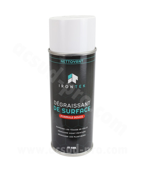 DÉGRAISSANT DE SURFACE IRONTEK ( Supprime les traces de colle / Dégraisse avant peinture / Dégraisse les plastiques ) ( 500ML )