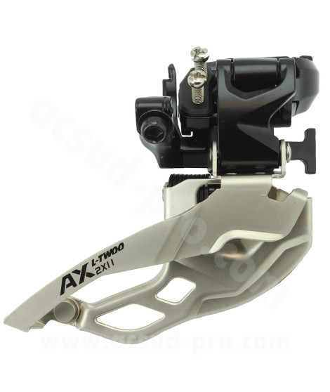 DERAILLEUR AVANT VTT L-TWOO AX DOUBLE PLATEAUX 11V. A COLLIER HAUT