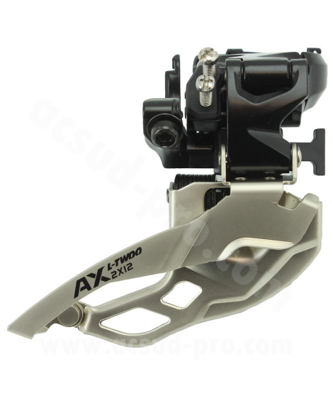 DERAILLEUR AVANT VTT L-TWOO AX  DOUBLE PLATEAUX 12V. A COLLIER HAUT