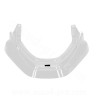DESSUS DE GARDE BOUE ADAPT. MBK BOOSTER / YAMAHA BWS BLANC METAL