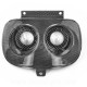 DOUBLE OPTIQUE SCOOT ADAPT. MBK BOOSTER / YAMAHA BWS  2X20W CARBONE *