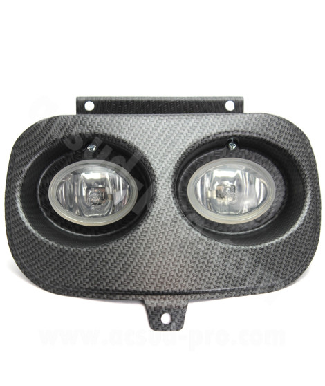 DOUBLE OPTIQUE SCOOT ADAPT. MBK BOOSTER / YAMAHA BWS CARBONE MAT TRESSE (HOMOLOGUE CE)