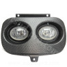 DOUBLE OPTIQUE SCOOT ADAPT. MBK BOOSTER / YAMAHA BWS CARBONE MAT TRESSE (HOMOLOGUE CE)