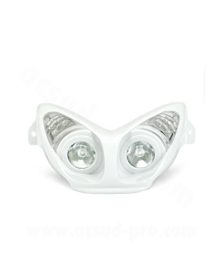 DOUBLE OPTIQUE TNT AVEC CLIGNOTANT LEDS ADAPT. YAMAHA NITRO / AEROX BLANC *