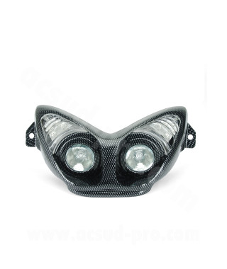 DOUBLE OPTIQUE TNT AVEC CLIGNOTANT LEDS ADAPT. YAMAHA NITRO / AEROX IMIT CARBONE *