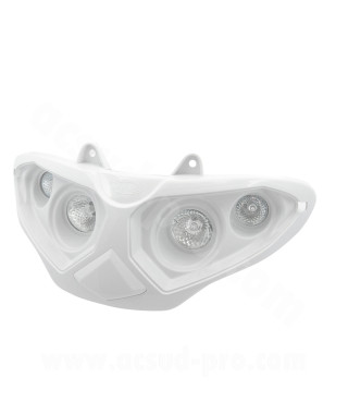 DOUBLE OPTIQUE TNT HALOGENE ADAPT. GILERA RUNNER 50 / 125 / 180 / 200cc  BLANC *