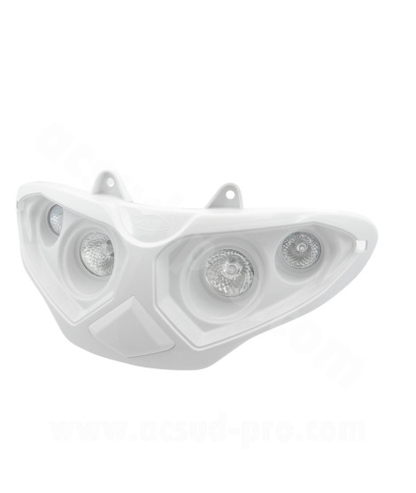DOUBLE OPTIQUE TNT HALOGENE ADAPT. GILERA RUNNER 50 / 125 / 180 / 200cc  BLANC *