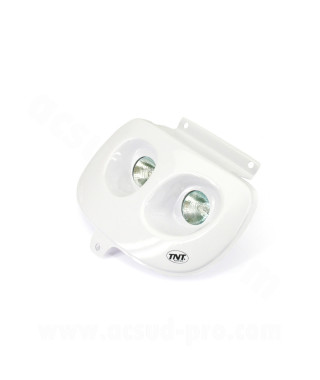 DOUBLE OPTIQUE TNT HALOGENE ADAPT. MBK 50 BOOSTER 1999-2003 / YAMAHA 50 BWS 1999-2003 BLANC *