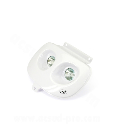 DOUBLE OPTIQUE TNT HALOGENE ADAPT. MBK 50 BOOSTER 1999-2003 / YAMAHA 50 BWS 1999-2003 BLANC *