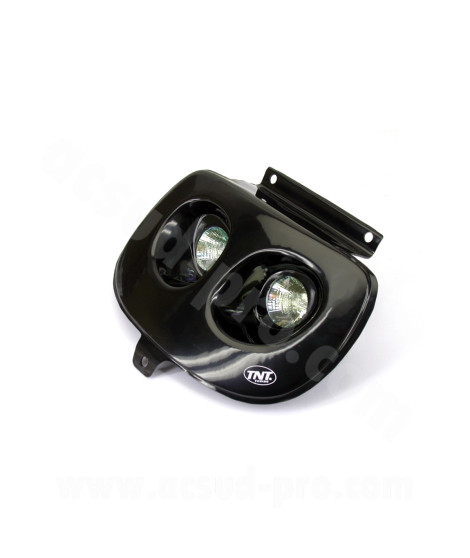 DOUBLE OPTIQUE TNT HALOGENE ADAPT. MBK 50 BOOSTER 1999-2003 / YAMAHA 50 BWS 1999-2003 NOIR *