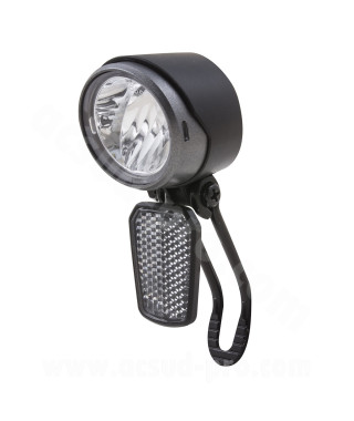 ECLAIRAGE VELO AVANT VAE/E-BIKE SUR FOURCHE SPANNINGA X&O 30 NOIR (VRAC)